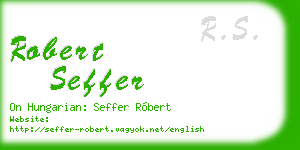 robert seffer business card