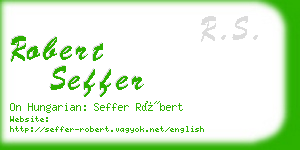 robert seffer business card
